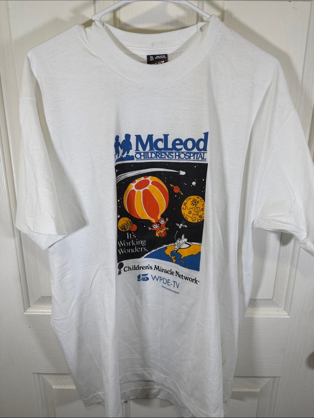 McLeod Children's Hospital White Graphic Tee Vintage Single Stitch
